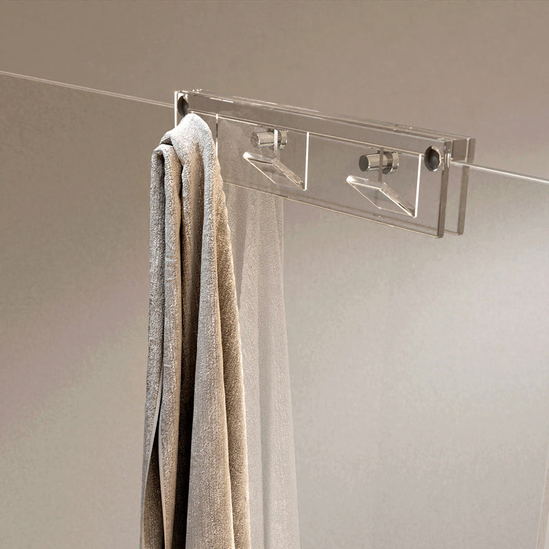 APPENDINO 3 POSTI PER LATO FISSO DOCCIA IN PLEXIGLASS Made in Italy
