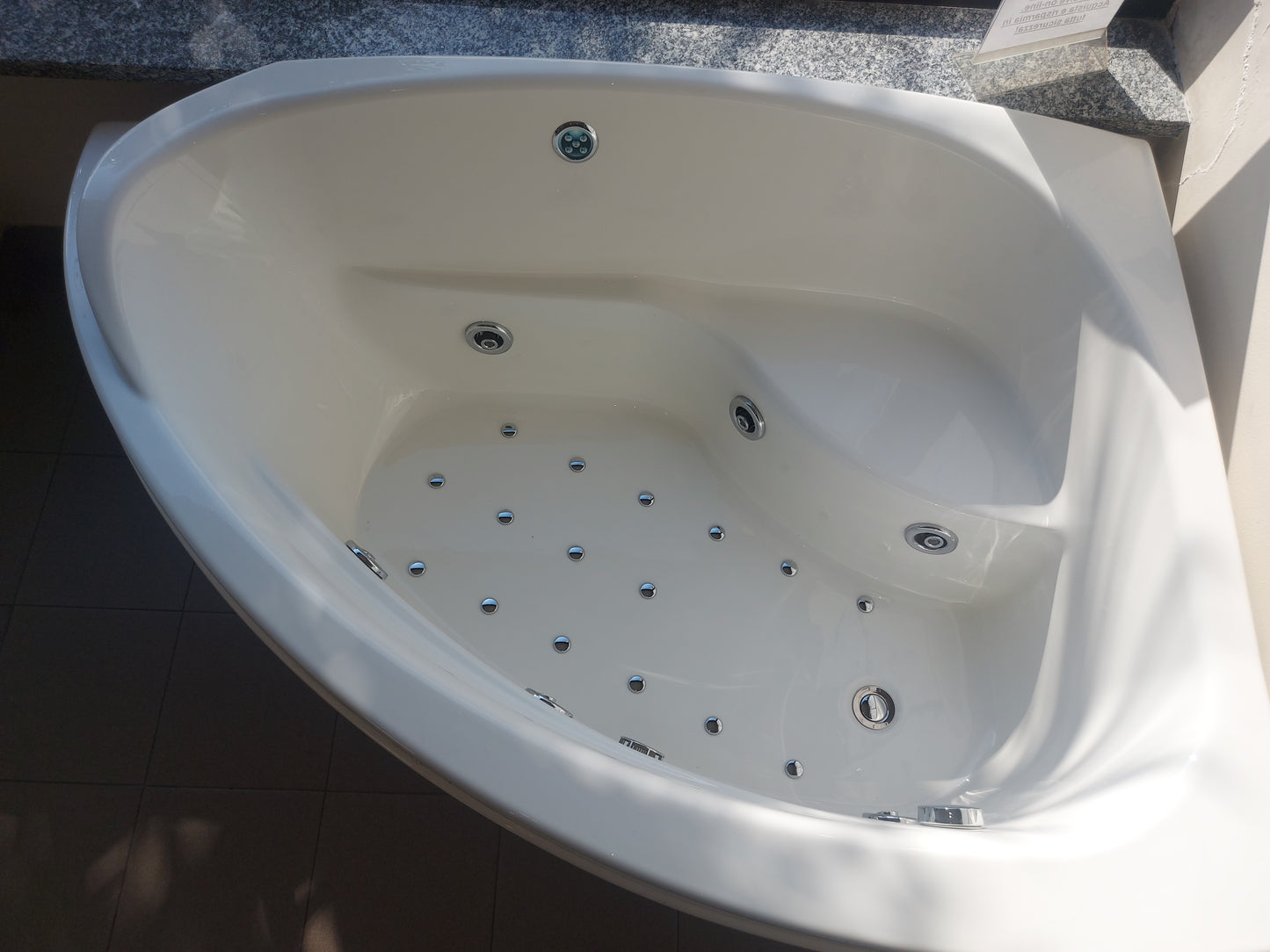 VASCA ANGOLO 156X108 SPHERA TELAIO PANNELLO IDROMASSAGGIO WHIRLPOOL AIRPOOL