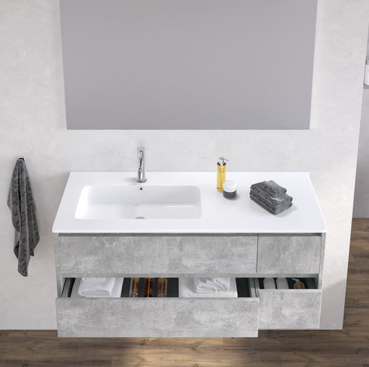 ARREDO BAGNO MOBILE ECOSLIM 121A SXU cm 120 FINITURA SU4298 GRIGIO PIETRA