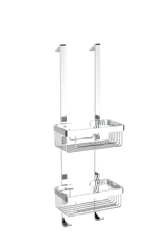 Pensile doccia doppia griglia portaspugna per lato fisso box doccia Made in Italy
