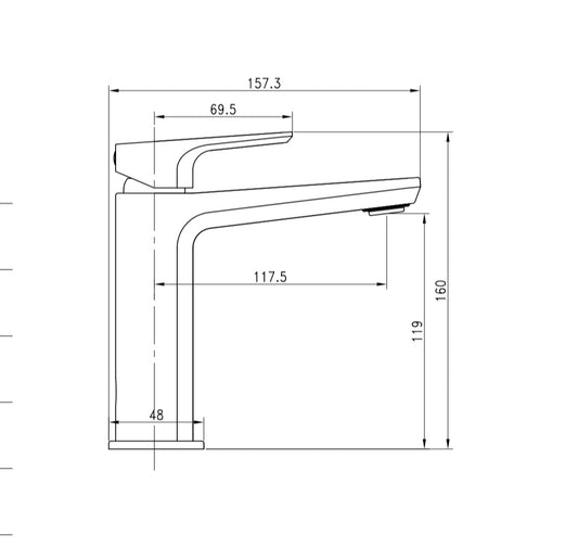 MISCELATORE LAVABO CLASSE E500 GRAPHITE FRAMO MADE IN ITALY
