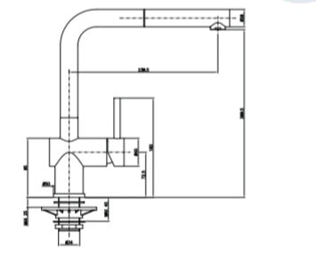 MISCELATORE LAVELLO CUCINA INOX 304 DOCCETTA ESTRAIBILE MATT BLACK MADE IN ITALY