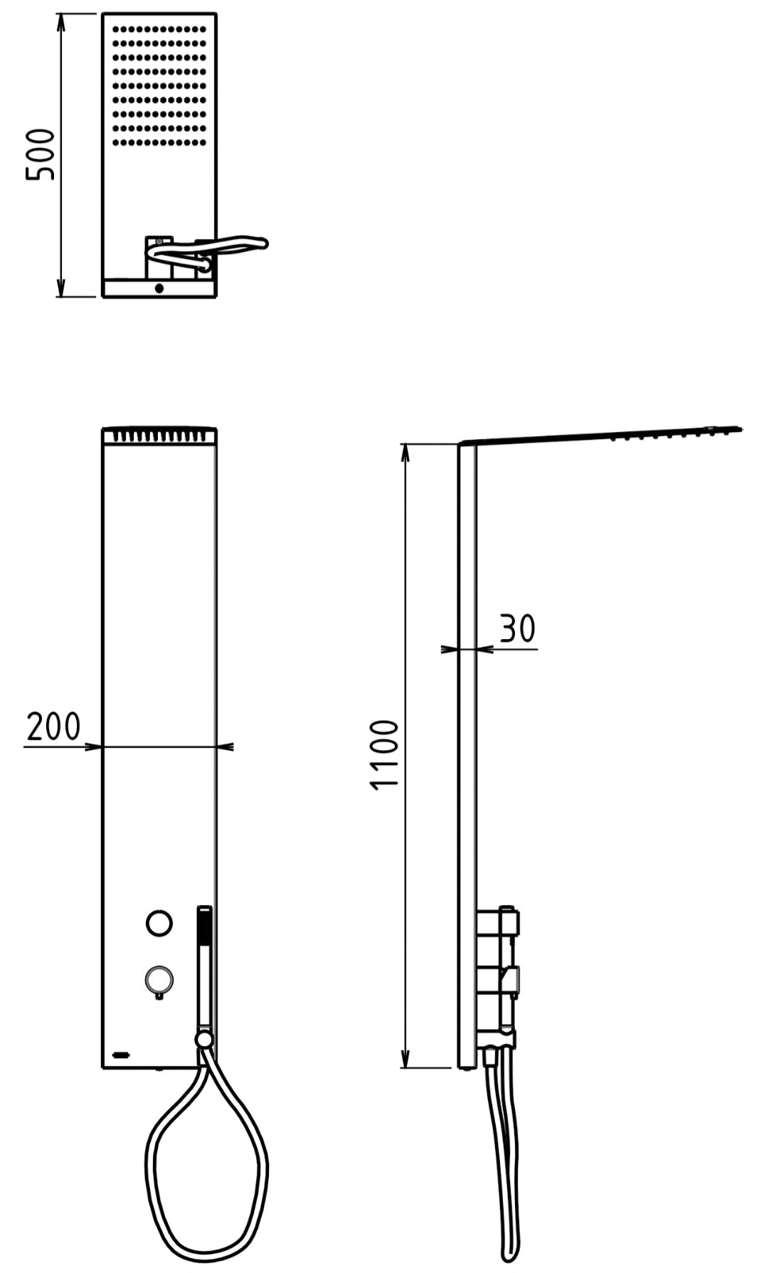 PANNELLO DOCCIA DAY DREAM 5011 INOX SPAZZOLATO MISCELATORE 2 VIE ALTA QUALITA' MADE IN ITALY
