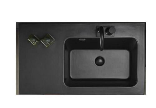 ARREDO BAGNO CANDID BLACK CONSOLLE CERAMICA NERA XILON CM.88X50 STOCK