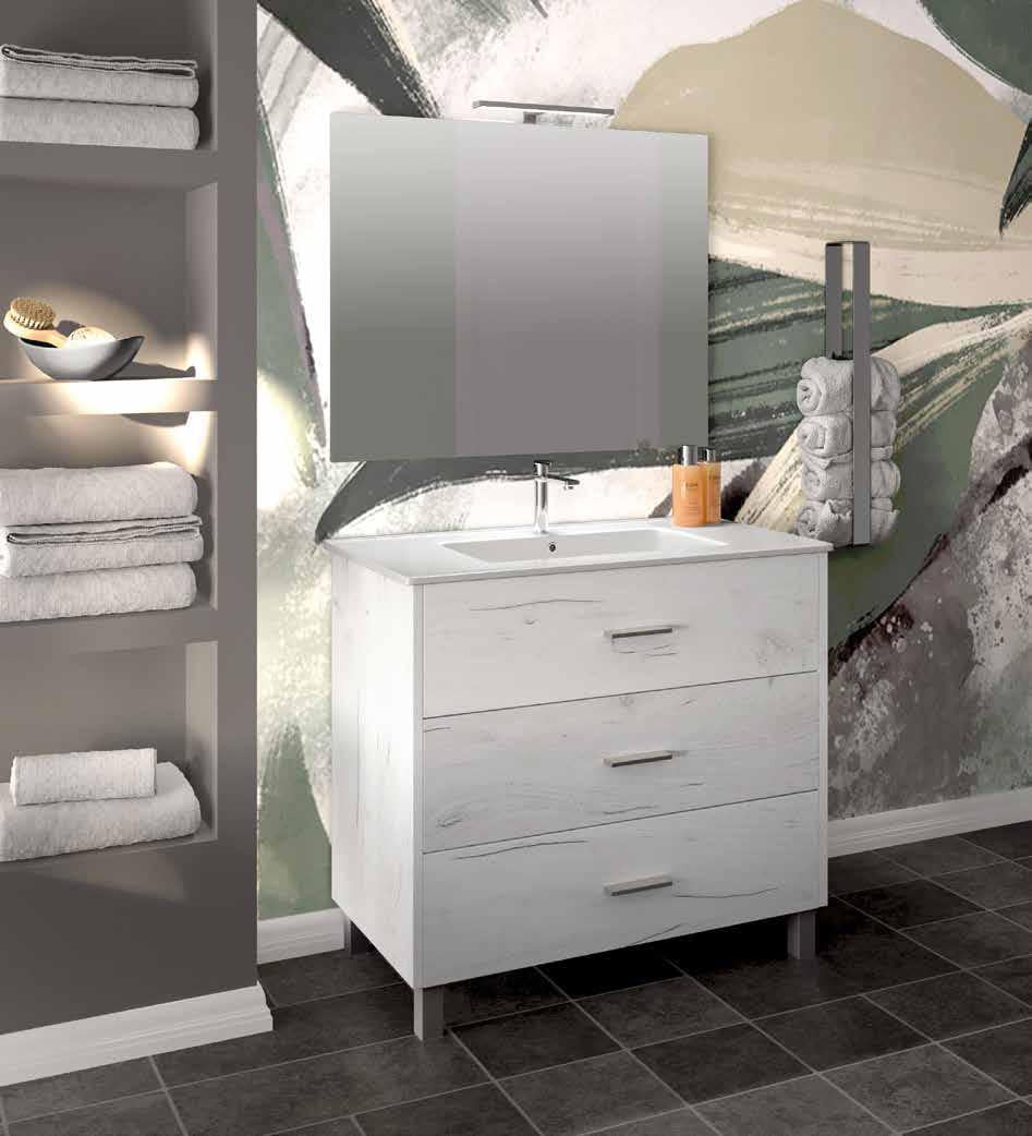 ARREDO BAGNO ECOSLIM 91T FINITURA LEGNO BIANCO VENATO K001 O LEGNO K003 K005 K009