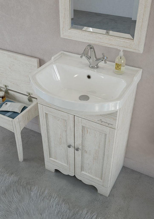 ARREDO BAGNO MOBILE COUNTRY CHIC 01 cm.57 FINITURA DECAPE A SCELTA