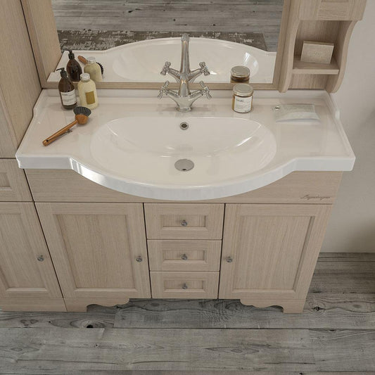 ARREDO BAGNO MOBILE COUNTRY CHIC 04 cm.126 FINITURA LEGNO A SCELTA