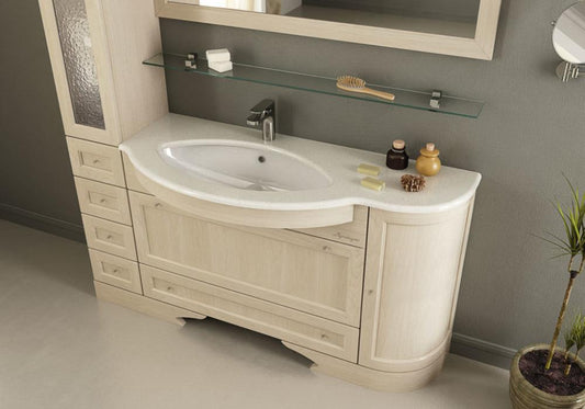 ARREDO BAGNO MOBILE COUNTRY CHIC R207 cm.153 FINITURA LEGNO A SCELTA