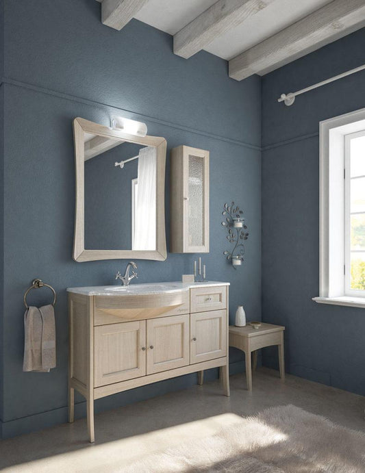 ARREDO BAGNO MOBILE COUNTRY CHIC R216 cm.114 FINITURA LEGNO A SCELTA