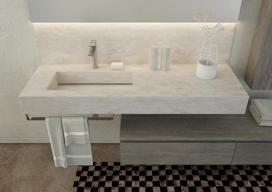 ARREDO BAGNO MOBILE FREEDOM FL15 cm 235 TOP GRESS CERAMICO ARDESIA BIANCA