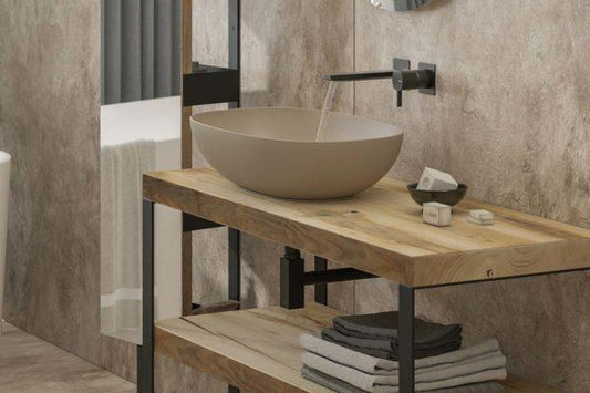 ARREDO BAGNO MOBILE LIFE 11 CASTAGNO NAT.LEVIGATO cm 120 LEGNO MASSELLO