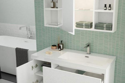 ARREDO BAGNO MOBILE LINE 03 cm.100+30 COLONNA FINITURA BIANCO LARIX