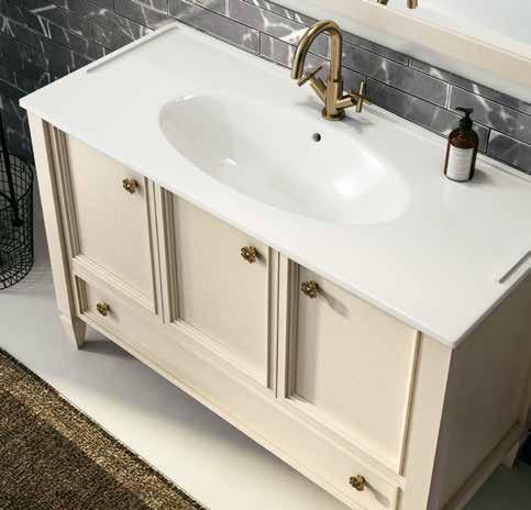 ARREDO BAGNO MOBILE PROVENCE PRO122B CM 122 AVORIO ANTICATO