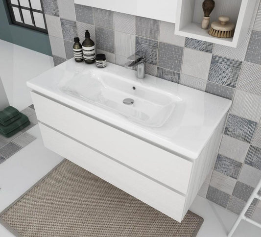 ARREDO BAGNO MOBILE SOFT 07 cm 100 FINITURA BIANCO LARIX