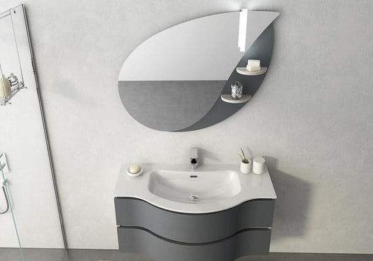 ARREDO BAGNO MOBILE URBAN BROADWAY B14 cm 105 TRANCHE ROVERE BIANCO-GRIGIO ANTRACITE O ALTRE FINITURE