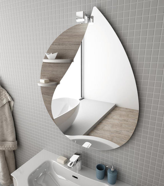 ARREDO BAGNO MOBILE URBAN UC08 cm 170 DOPPIO LAVABO TRANCHE ROVERE SCURO E BIANCO