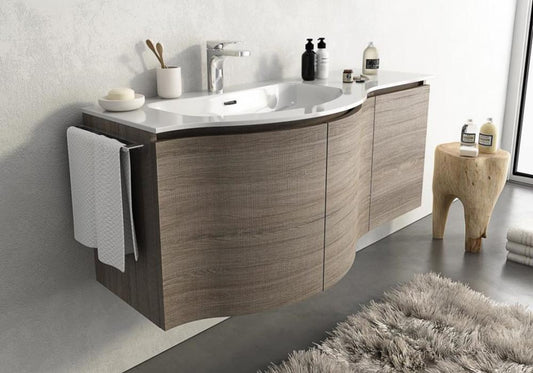 ARREDO BAGNO MOBILE URBAN UC09 cm 121 TRANCHE ROVERE SCURO