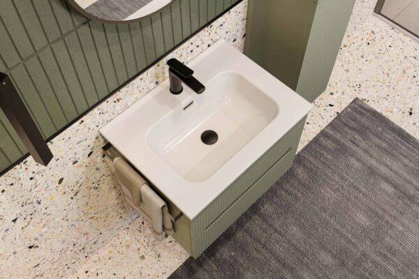 ARREDO BAGNO MOBILE VERSO 02 cm 60 FINITURA VERDE FORESTA