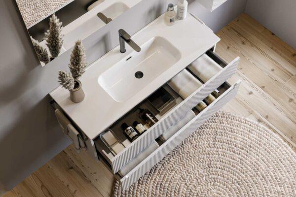 ARREDO BAGNO MOBILE VERSO 05 cm 120 FINITURA BIANCO NEVE
