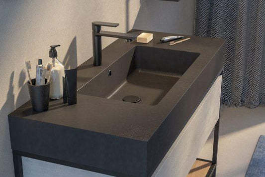 ARREDO BAGNO URBAN US05 CM 105 + 75 FINITURA ROVERE NODATO E CEMENTO