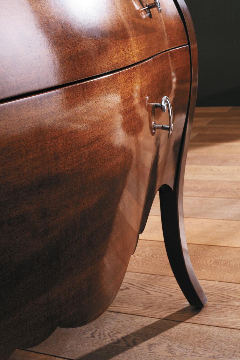 ARREDO BAGNO VANITY 03 cm.109 FINITURA NOCE E TOP MARMO TECNICO BOTTICINO