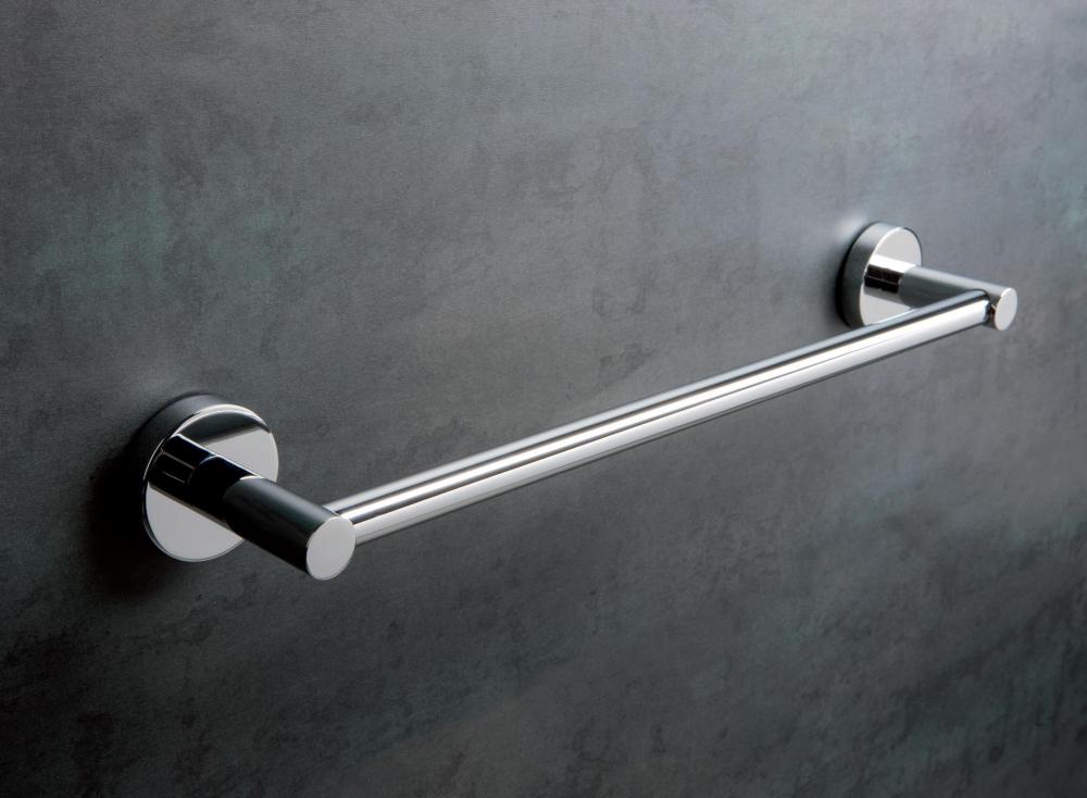 ASTA PORTA ASCIUGAMANI CM. 40 RONDO OTTONE CROMATO ALTA GAMMA