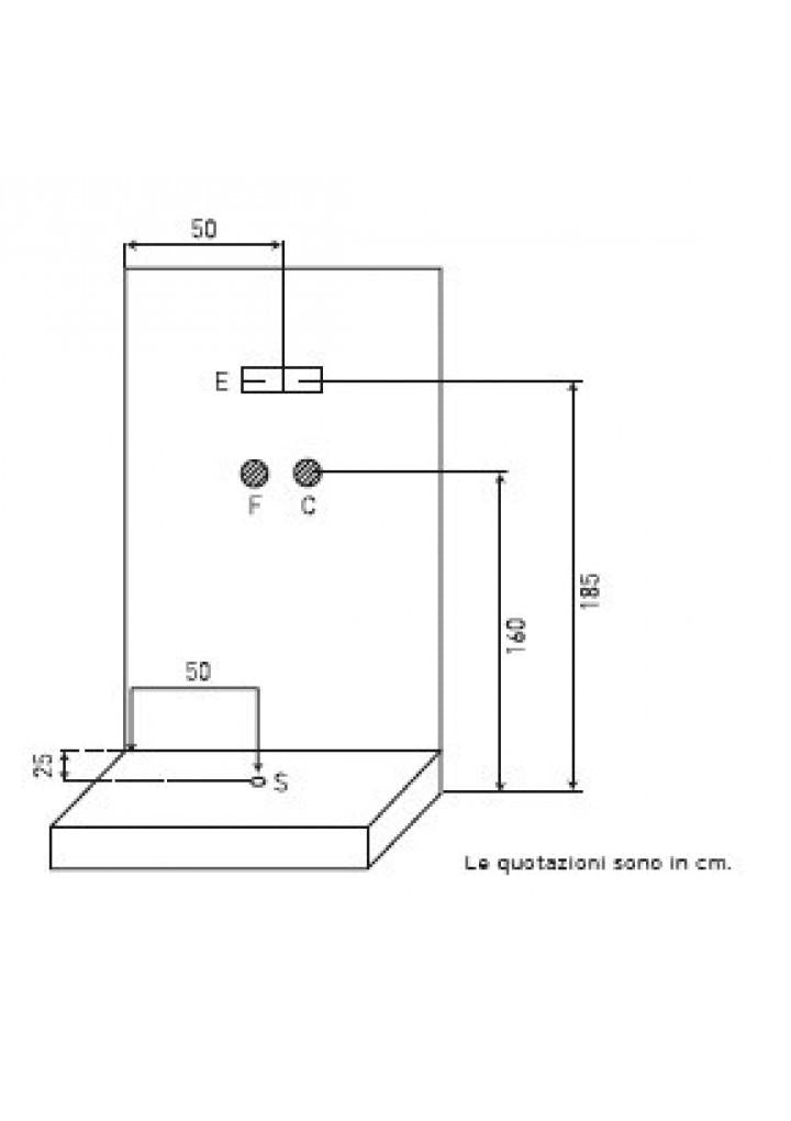 BOX DOCCIA CABINATO IDROMASSAGGIO RETTANGOLARE 100x80 VESUVIO MADE IN ITALY