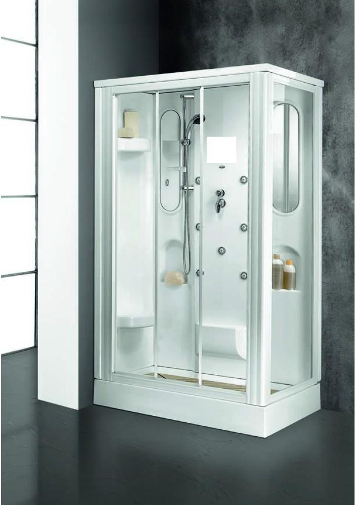 BOX DOCCIA CABINATO IDROMASSAGGIO RETTANGOLARE 120x80 FANTASY MADE IN ITALY