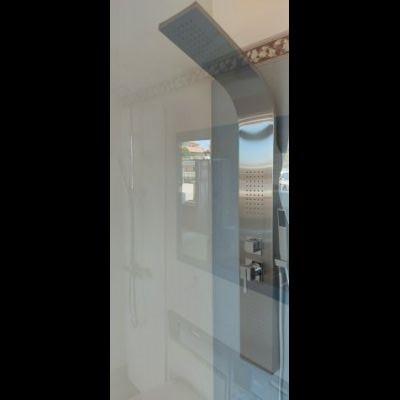 BOX DOCCIA RETTANGOLARE DINO SALOON 80x120 CON PIATTO DOCCIA E PANNELLO IDROMASSAGGIO