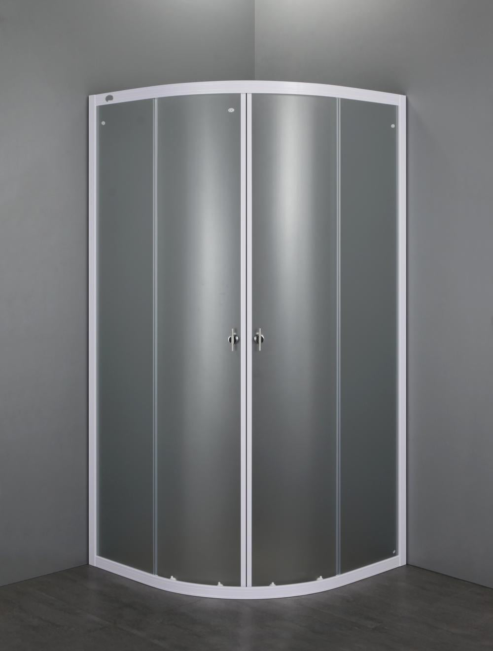 BOX DOCCIA SEMICIRCOLARE NEVADA 80X80 BIANCO CRISTALLO OPACO SP.4MM