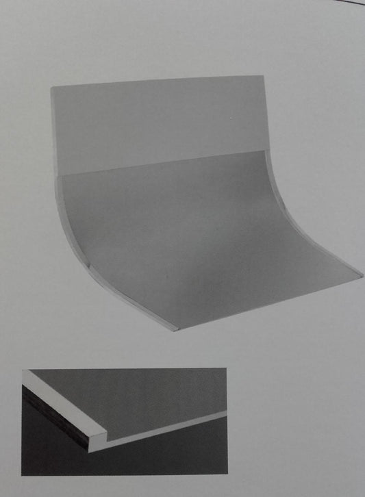 CASCATA SKIP OPEN A MURO CURVA ULTRASOTTILE IN ACCIAIO INOX LUCIDO