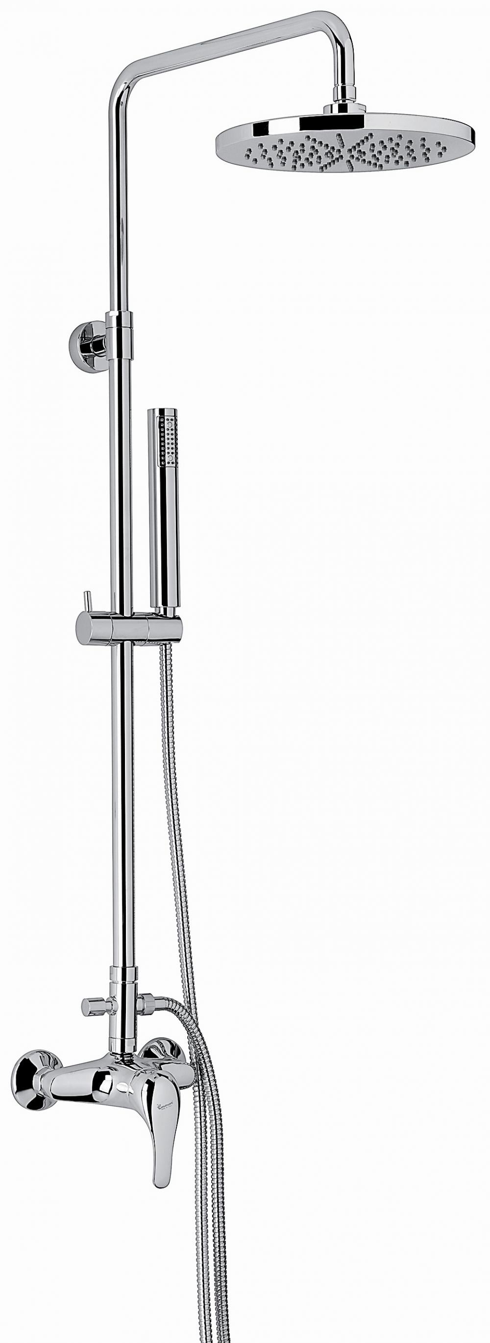 COLONNA DOCCIA REGOLABILE OTTONE CROMATO CON MISCELATORE CR9500214 EMMEVI MADE IN ITALY