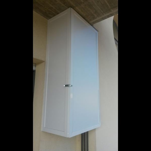 COPRICALDAIA CM 45X60X45 H 100 STRUTTURA IN ALLUMINIO VERNICIATO BIANCO