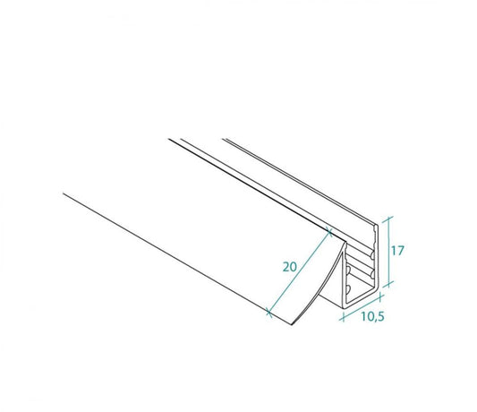 GUARNIZIONE TRASPARENTE SOTTO PORTA PLUMA L 79 PER VETRO SPESS 8MMSP6MM (Copia)