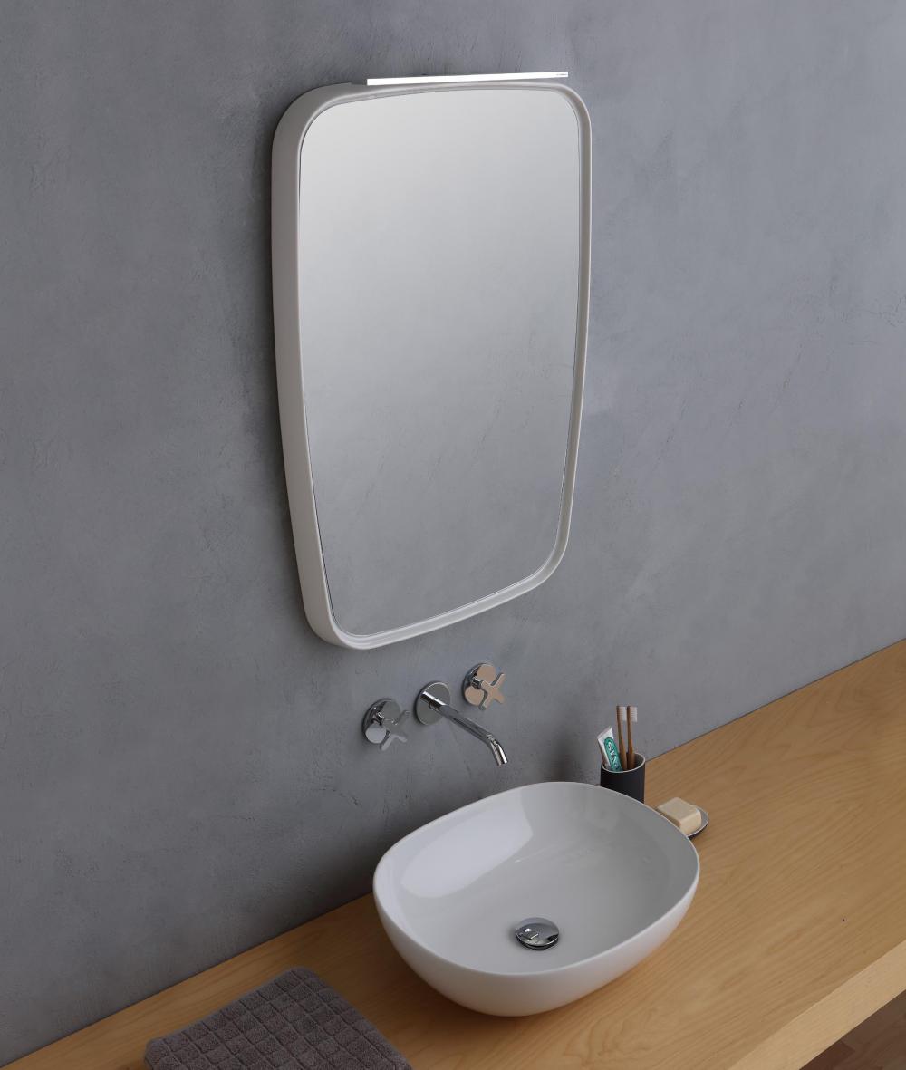 LAVABO DA APPOGGIO FINE50 OVALE CM.50X40 H.13 CERAMICA BIANCO