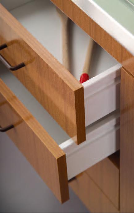 LAVELLO INOX 120X50 DUE VASCHE E SCOLAPIATTI CON MOBILE 2 ANTE 4 CASSETTI LADY TEAK O BIANCO