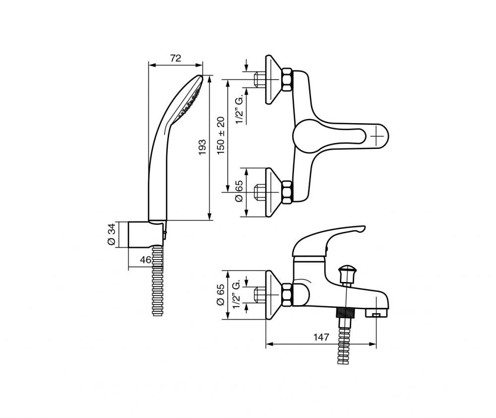 MISCELATORE ESTERNO VASCA GIGLIO CROMO MADE IN ITALY