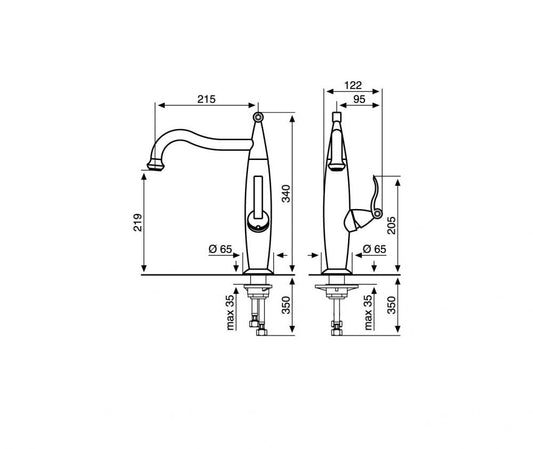 MISCELATORE LAVELLO CROMATO ABEL 39007 EMMEVI MADE IN ITALY