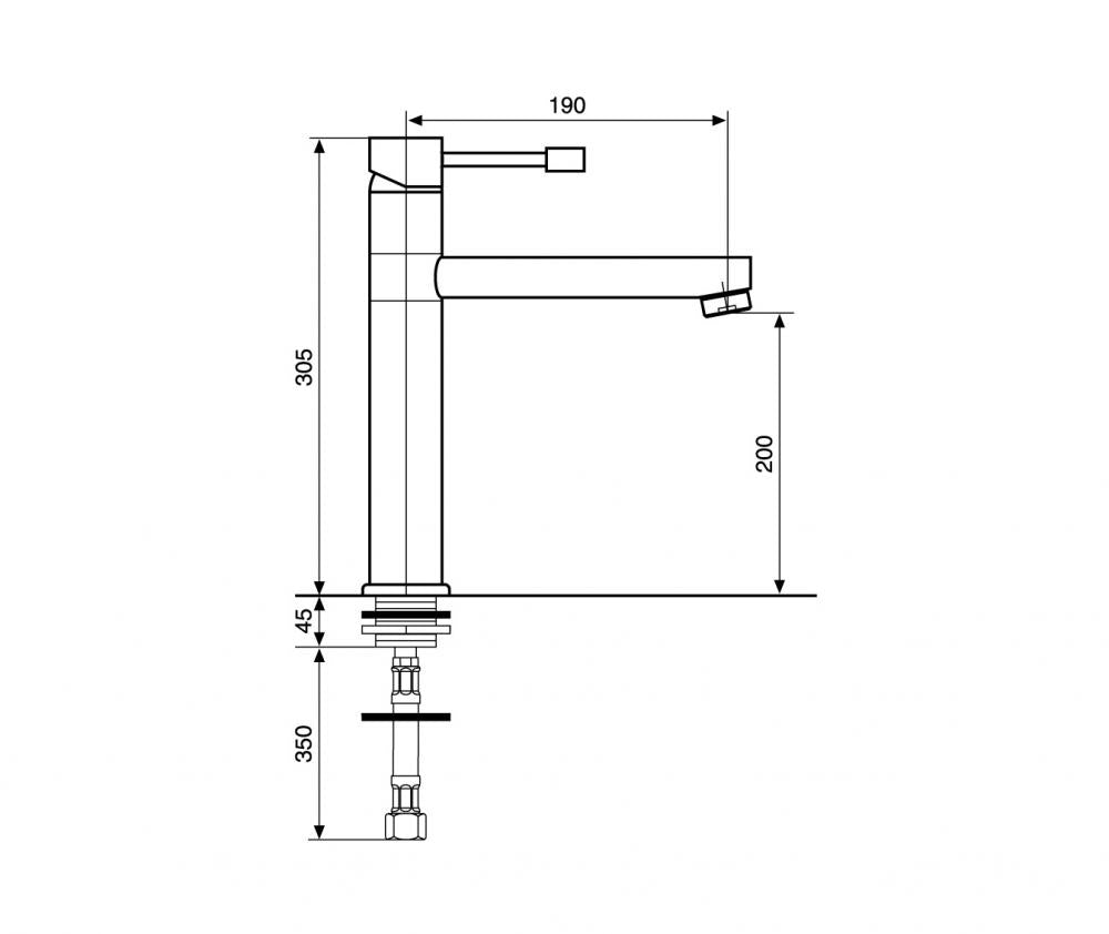 MISCELATORE LAVELLO CROMATO EDEN 71007 EMMEVI MADE IN ITALY