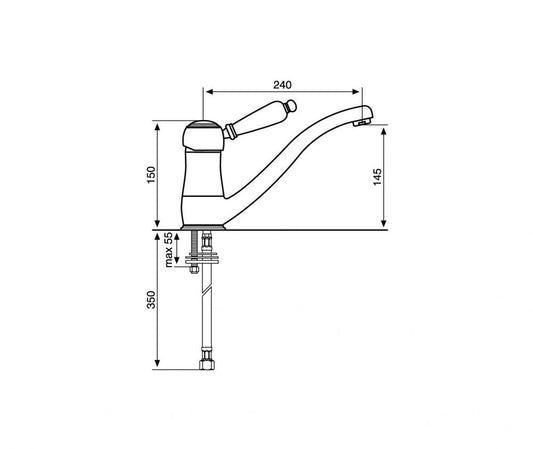 MISCELATORE LAVELLO CROMATO LAGUNA 40067 EMMEVI MADE IN ITALY