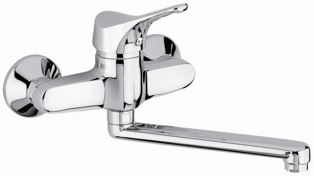 MISCELATORE LAVELLO CUCINA A MURO CANNA GIREVOLE ZEUS MADE IN ITALY