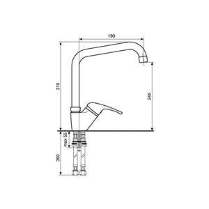 MISCELATORE LAVELLO CUCINA AMBRA 9085 FINITURA BIANCO OPACO