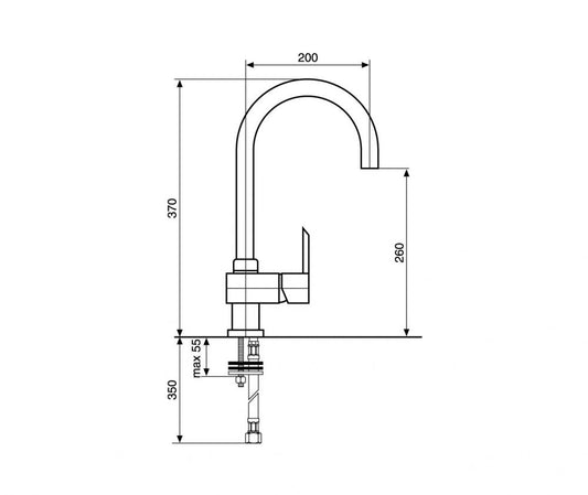 MISCELATORE LAVELLO SICILY 38089 CROMATO MADE IN ITALY