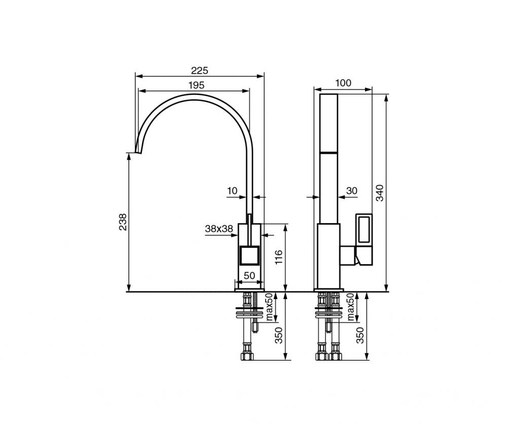 MISCELATORE LAVELLO SIRIS 47007LA CROMATO MADE IN ITALY