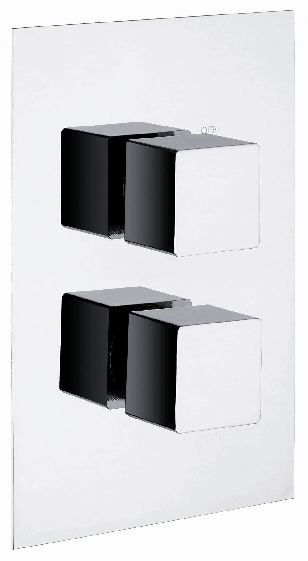 MISCELATORE TERMOSTATICO 3 VIE INCASSO DOCCIA QUADRATO MADE IN ITALY