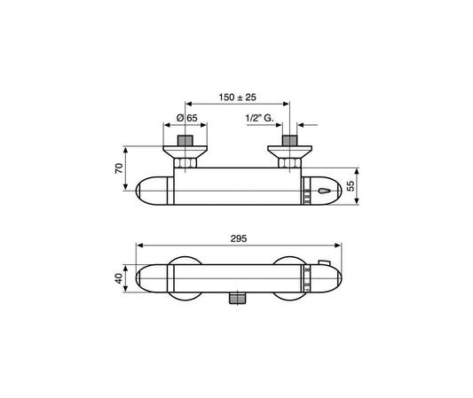 MISCELATORE TERMOSTATICO ESTERNO DOCCIA PEGASO MADE IN ITALY