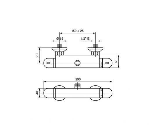 MISCELATORE TERMOSTATICO ESTERNO PER COLONNA DOCCIA PEGASO GARANZIA 5 ANNI MADE IN ITALY