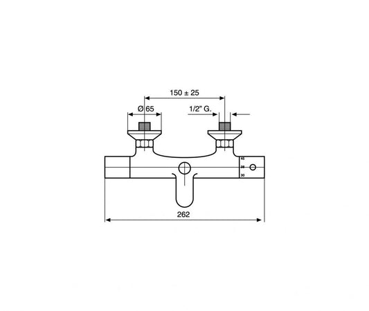 MISCELATORE TERMOSTATICO ESTERNO VASCA LYRA MADE IN ITALY