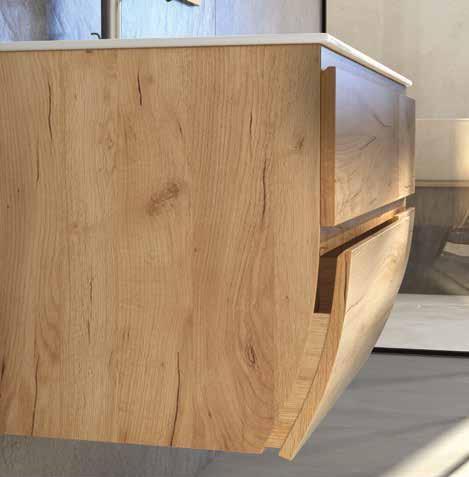 MOBILE BAGNO FLY 105 4 CASSETTI CONSOLLE IN RESINA E SPECCHIO