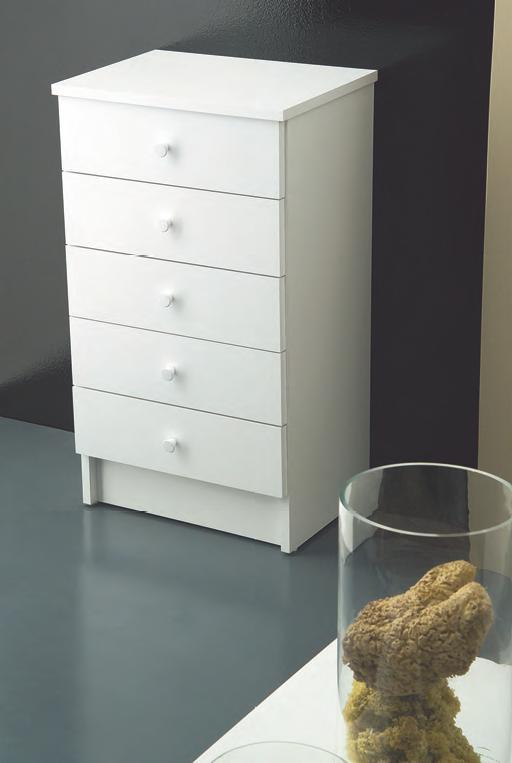 MOBILE LAVANDERIA LILLA FINITURA BIANCO CM.46,5X34X82,5 5 CASSETTI